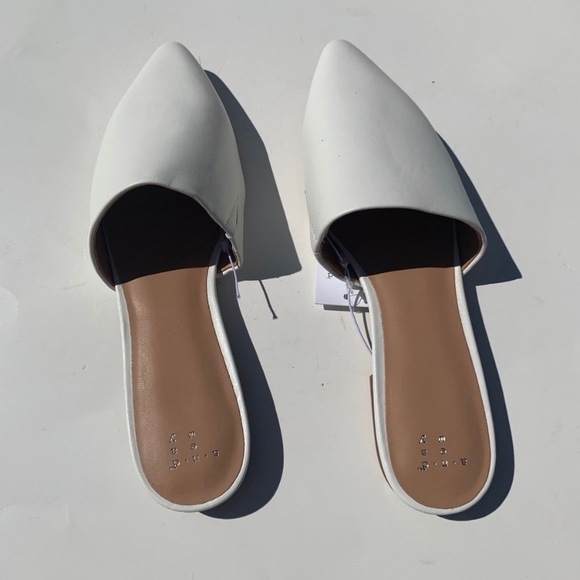 a new day Shoes - A New Day Women’s White/June-bug Slip On Mules